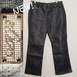 🤍DIANE GILMAN black shiny pants *size 12P